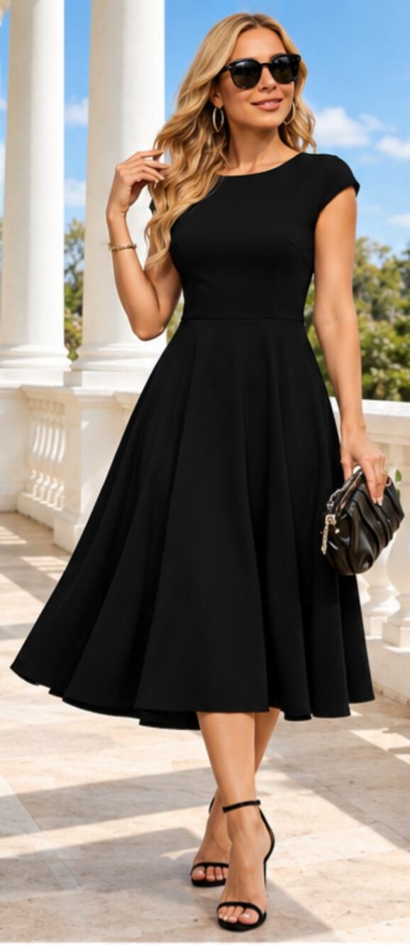 #2-4 MSRP $50 NWT DRESSTELLS 1950S VINTAGE COCKTAIL SWING MIDI DRESS ◇SIZE M♡
